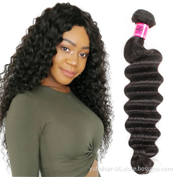 YF Factory Cheap Price 8A 9A Grade Virgin Deep Wave Human Hair Bundles With Lace Frontal Closure